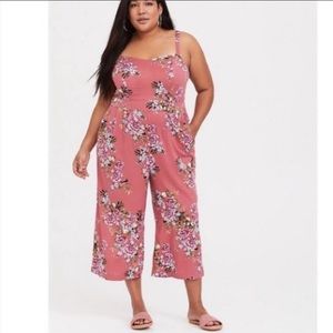 Pink Culotte Jumpsuit